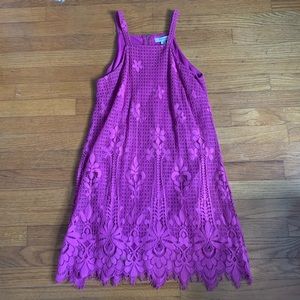 purple lace dress